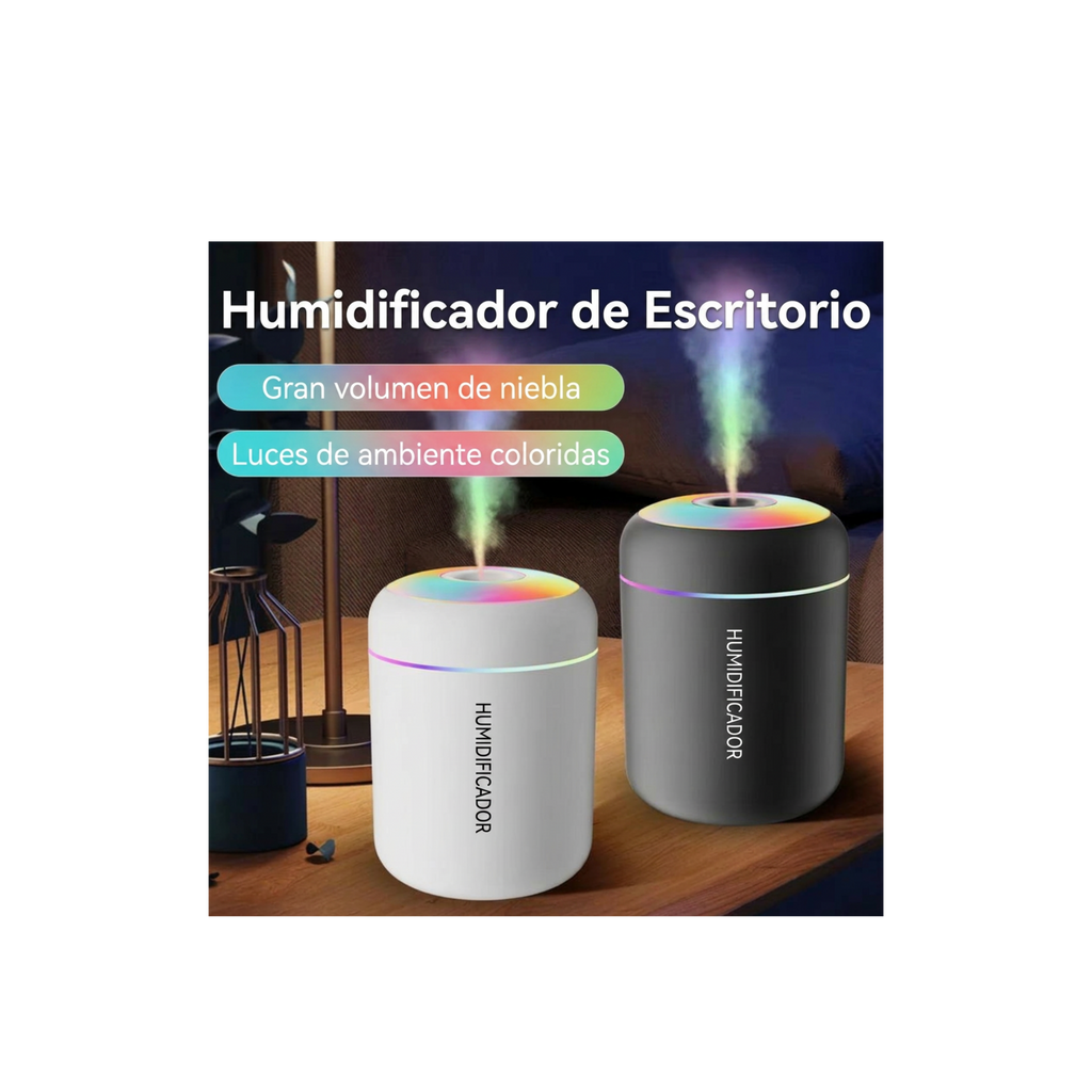 Mini Humidificador de Aire para Coche 180ML Difusor de Aroma Eléctrico USB Purificador de Aceites Esenciales Fabricador de Niebla de Aromaterapia Luces para Hogar y Dormitorio
