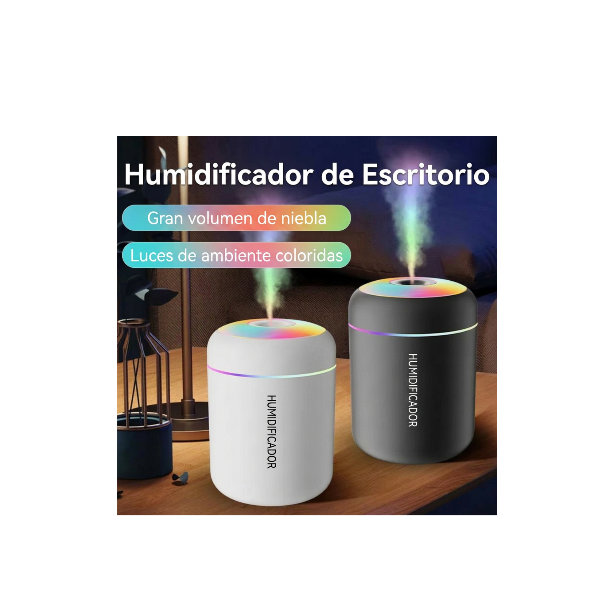 Mini Humidificador de Aire para Coche 180ML Difusor de Aroma Eléctrico USB Purificador de Aceites Esenciales Fabricador de Niebla de Aromaterapia Luces para Hogar y Dormitorio