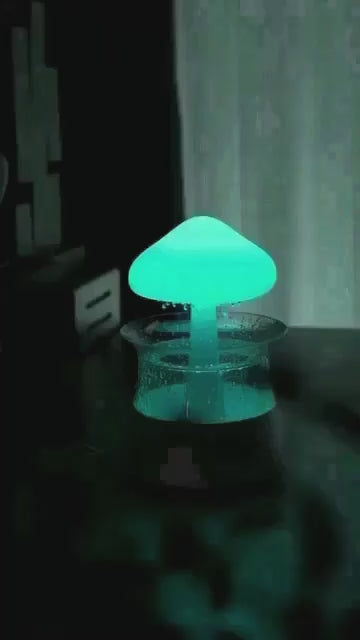Difusor de Nube Relajante con Lluvia Humidificador Máquina de Aromaterapia Gotas de Lluvia Atomización Ultrasónica Humidificación Lámpara Colorida